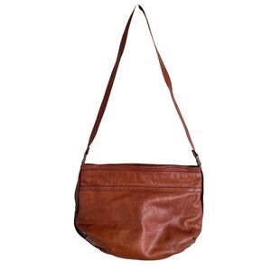 Vintage Simpson Sears Boho Leather Shoulder Bag Cognac